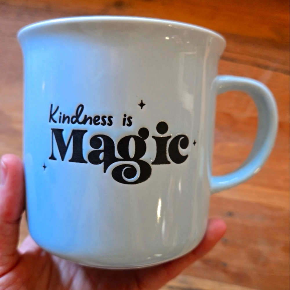 ✨ Large Teal Coffee Mug – “Kindness Is Magic” by Elum Home ✨